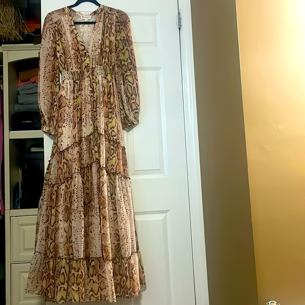 Long animal print dress